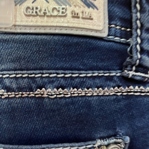 Grace Women's Dark Blue Boot Cut Jeans - Picture 6 of 8